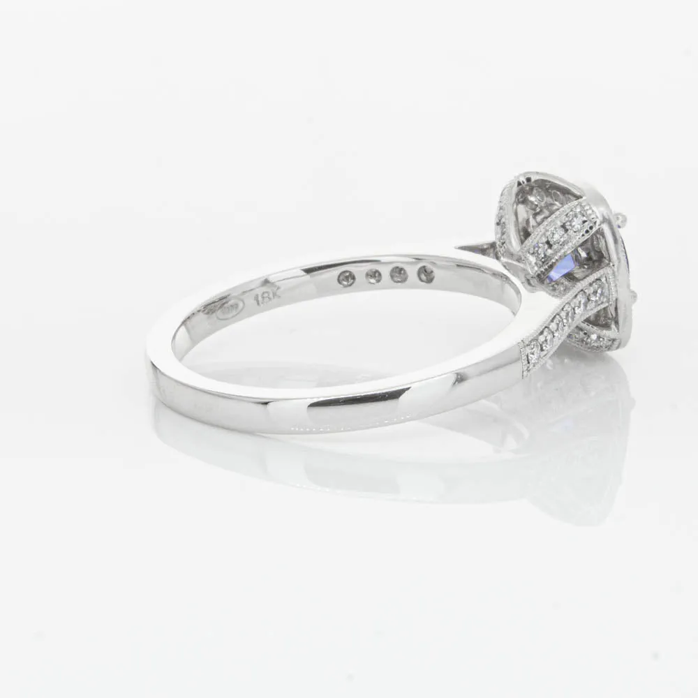 18ct White Gold .92ct Sapphire & Diamond Aurora Ring