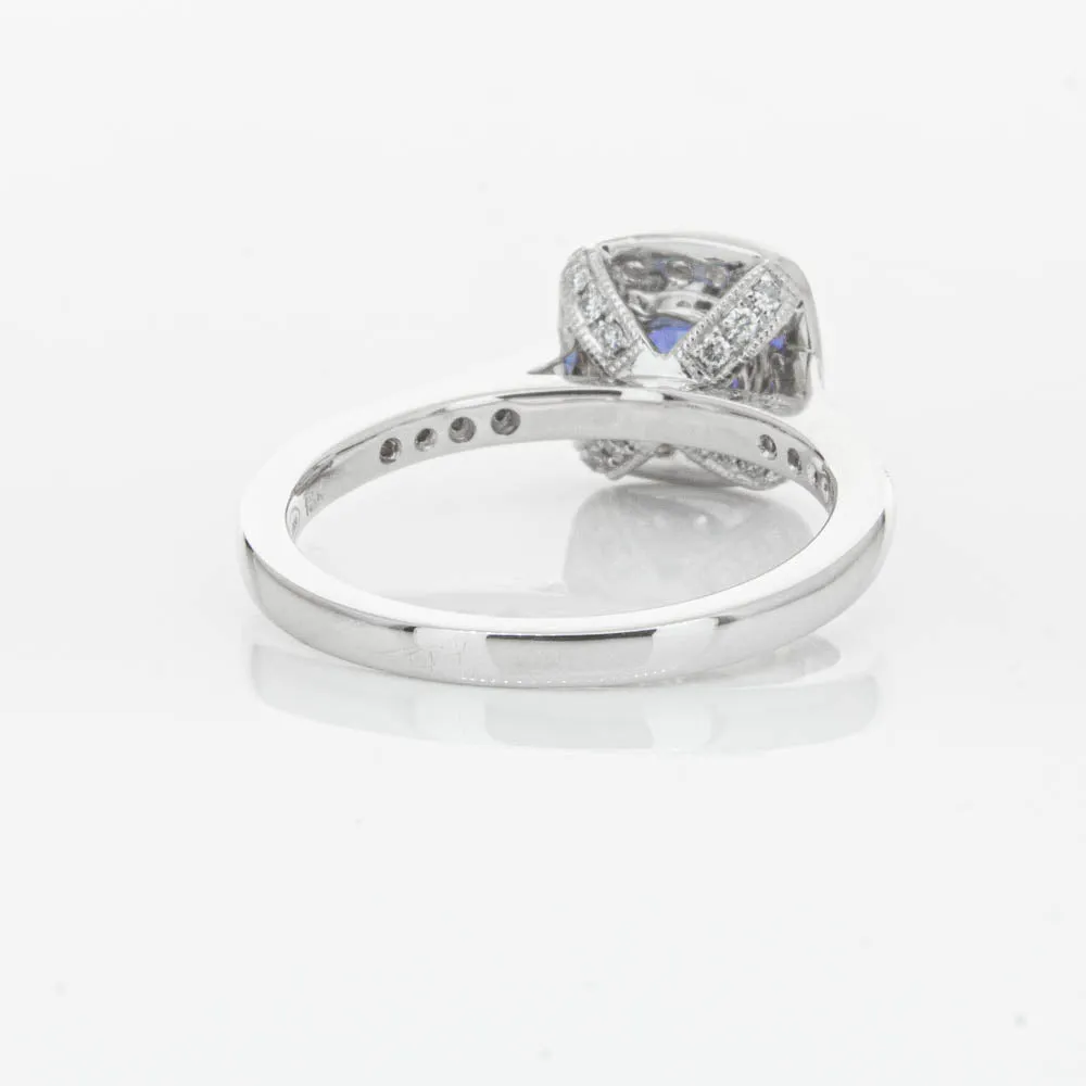 18ct White Gold .92ct Sapphire & Diamond Aurora Ring