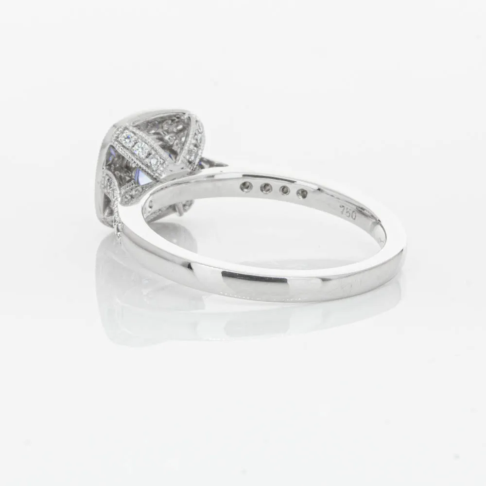 18ct White Gold .92ct Sapphire & Diamond Aurora Ring