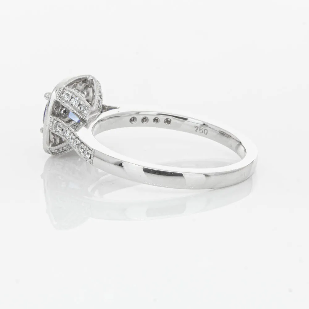 18ct White Gold .92ct Sapphire & Diamond Aurora Ring