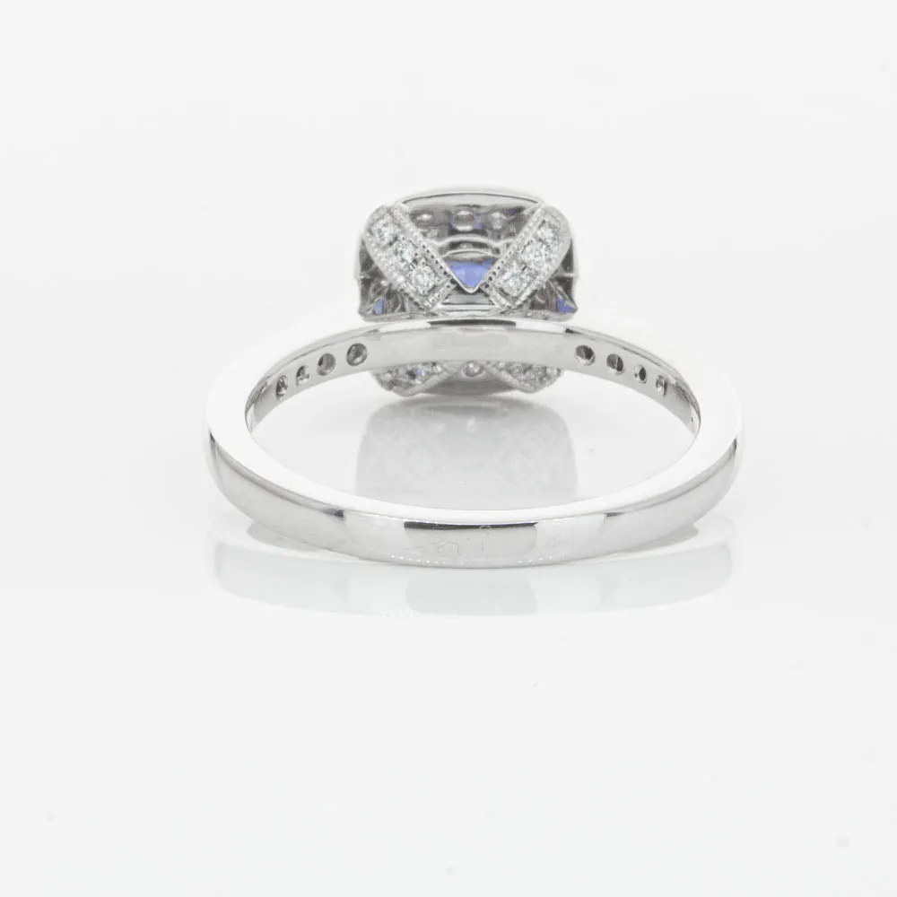 18ct White Gold .92ct Sapphire & Diamond Aurora Ring