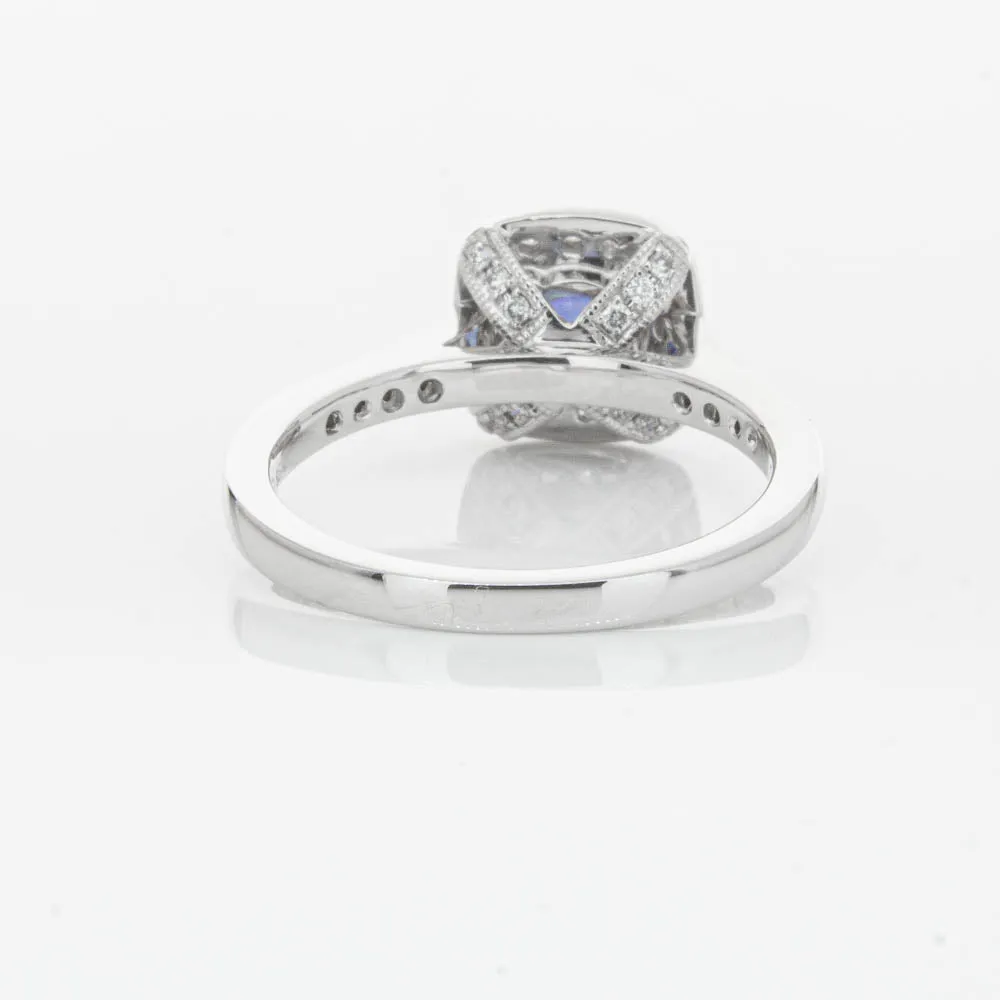18ct White Gold .92ct Sapphire & Diamond Aurora Ring