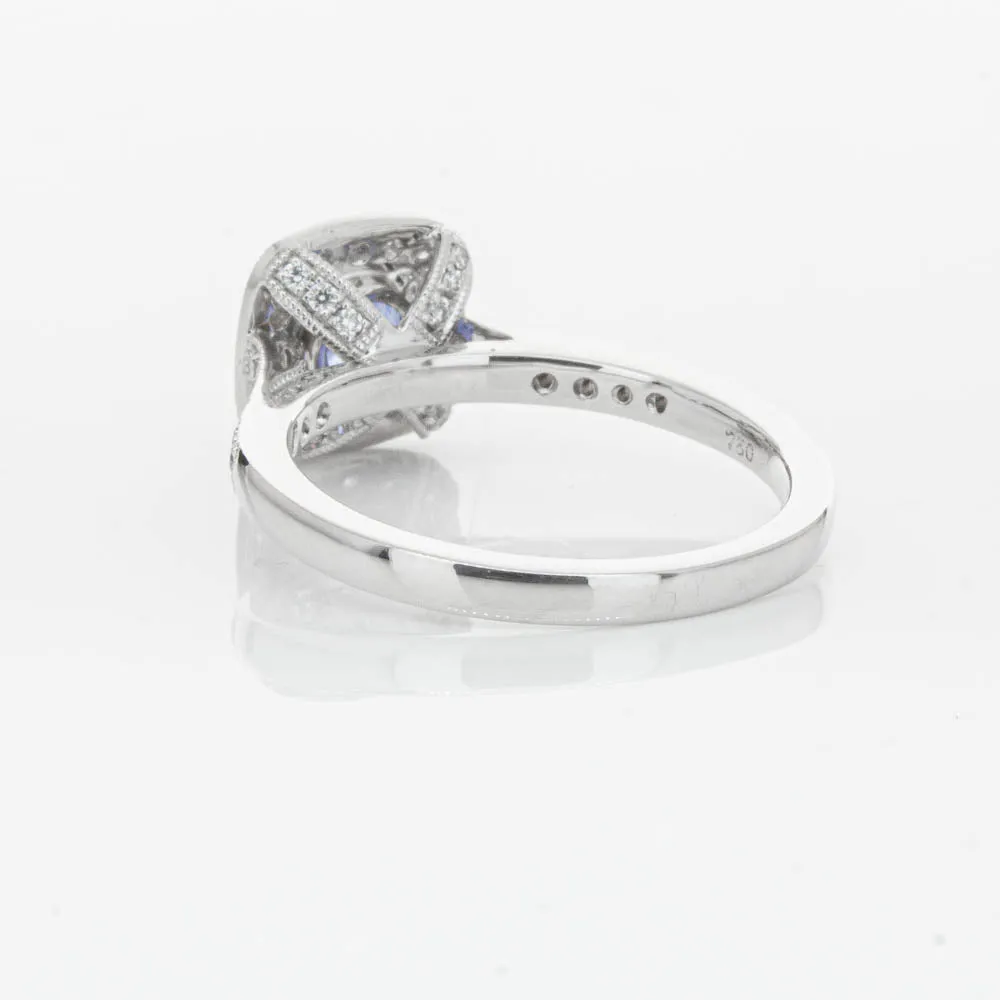 18ct White Gold .92ct Sapphire & Diamond Aurora Ring