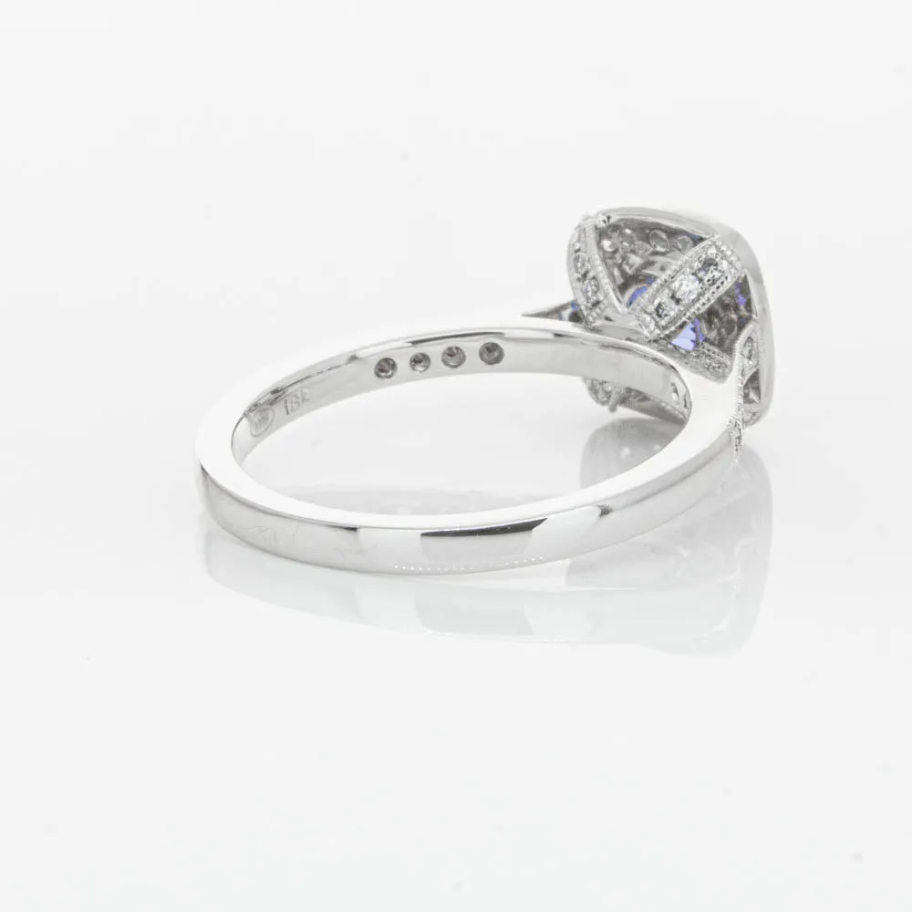 18ct White Gold .92ct Sapphire & Diamond Aurora Ring