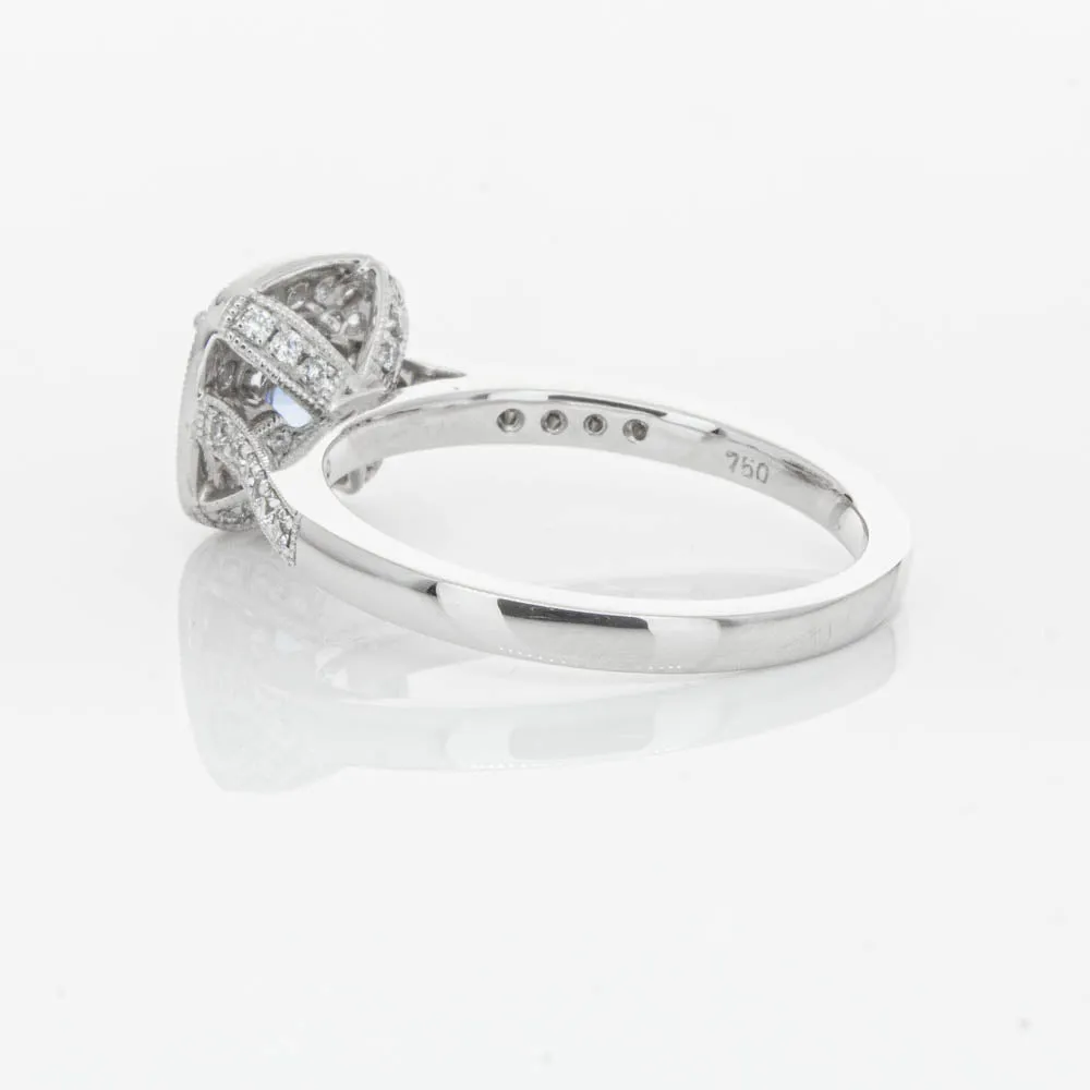 18ct White Gold .92ct Sapphire & Diamond Aurora Ring