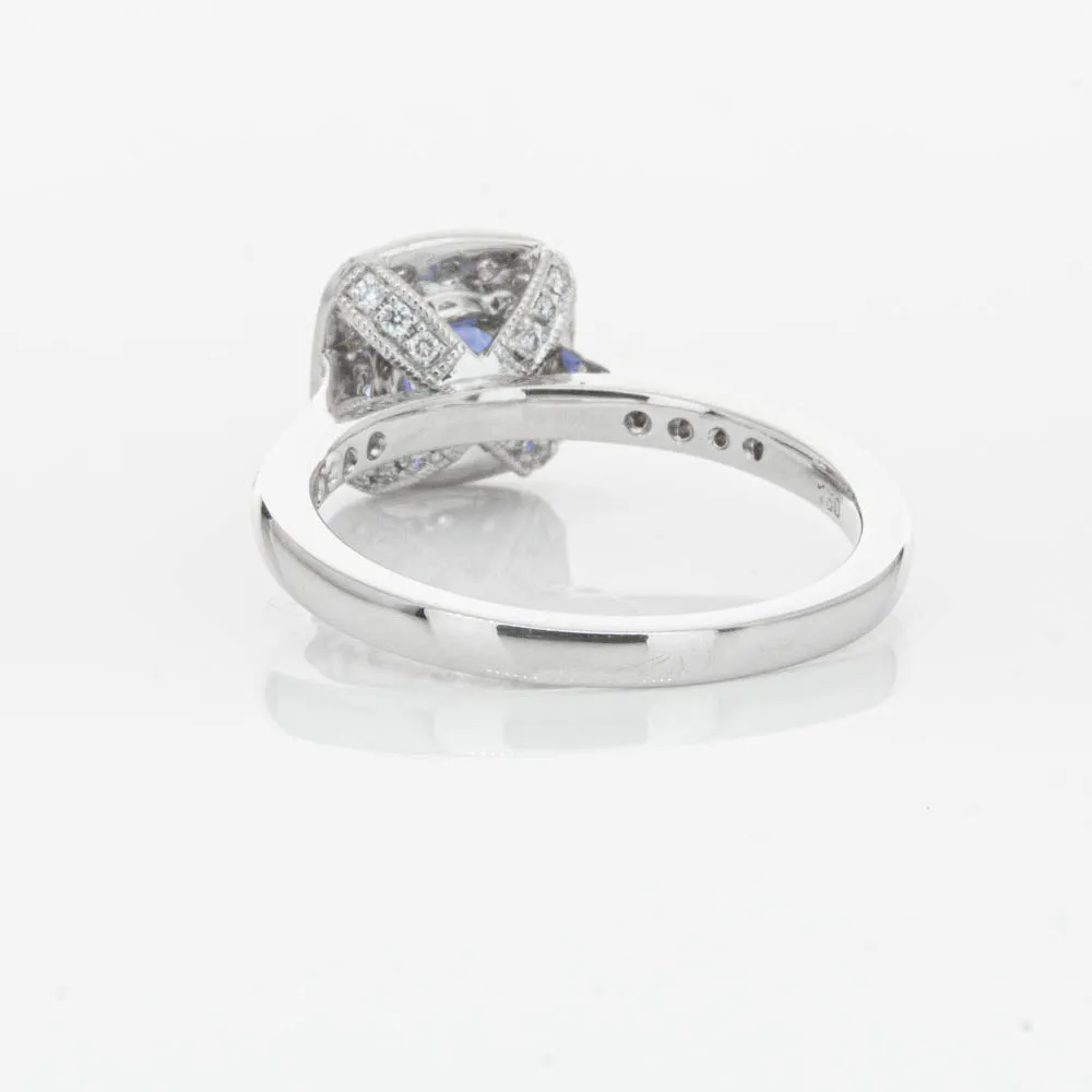18ct White Gold .92ct Sapphire & Diamond Aurora Ring