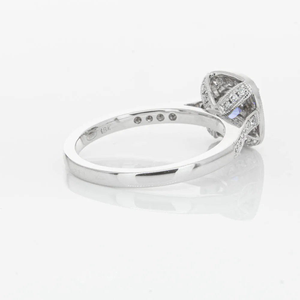 18ct White Gold .92ct Sapphire & Diamond Aurora Ring