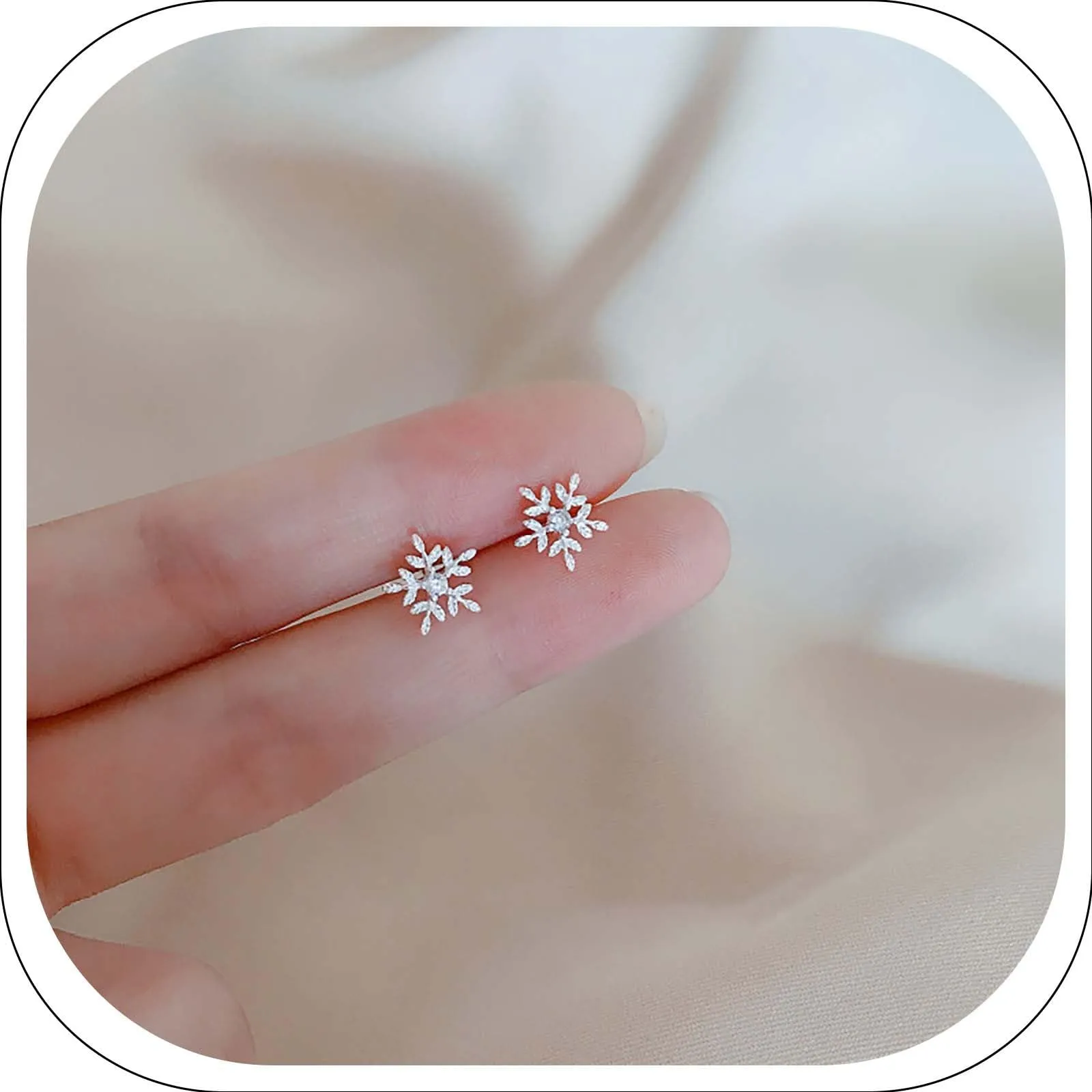 Amaon Outlet' Big Spring Sale Valentines Day Gifts 925 Sterling Silver Diamond Stud Earrings for Women Amaon Haul Sale Clearance Wedding Gifts for Birthday Anniversary for Her