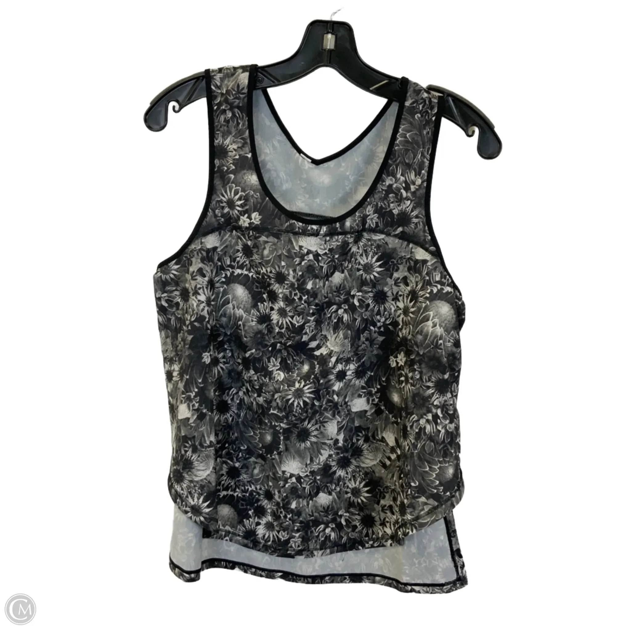 Athletic Tank Top By Lululemon In Floral Print, Size: 4