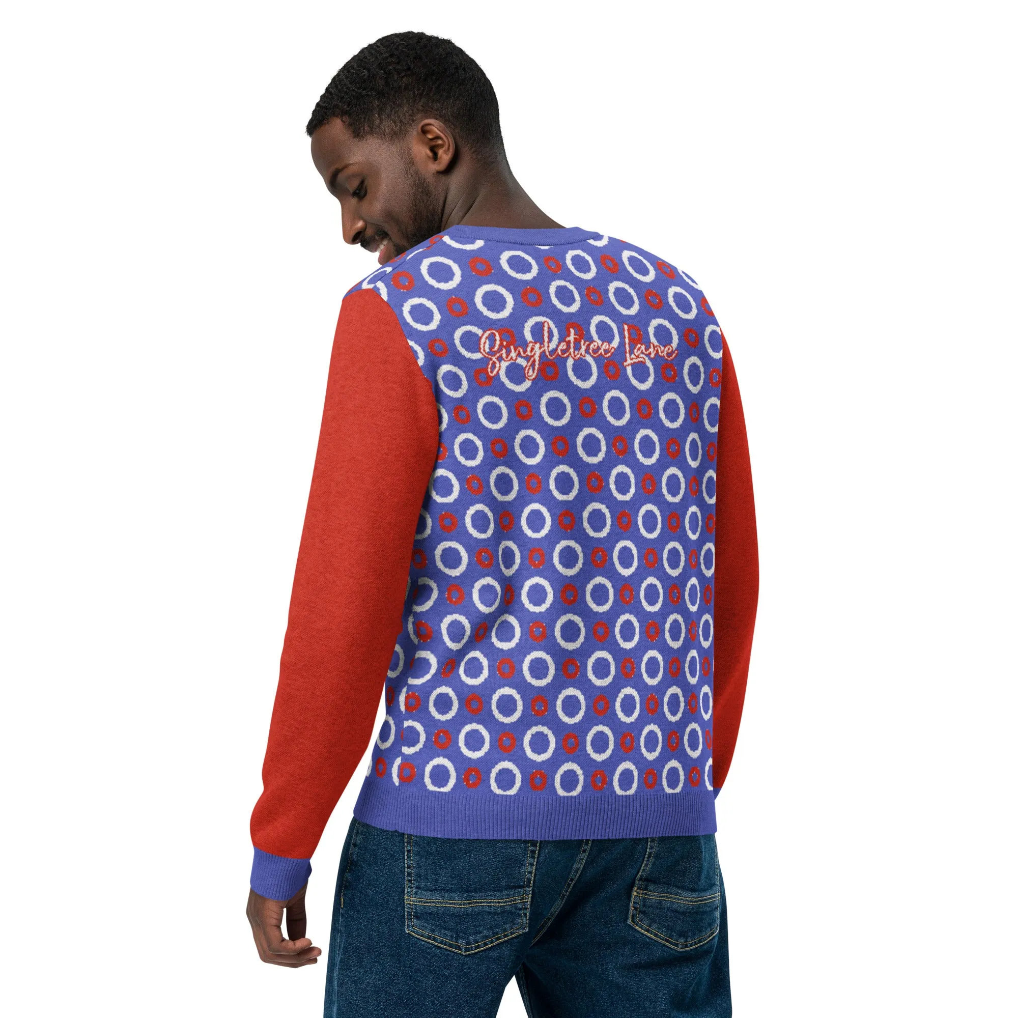 Circle Back in Purple Knitted Crewneck Sweater
