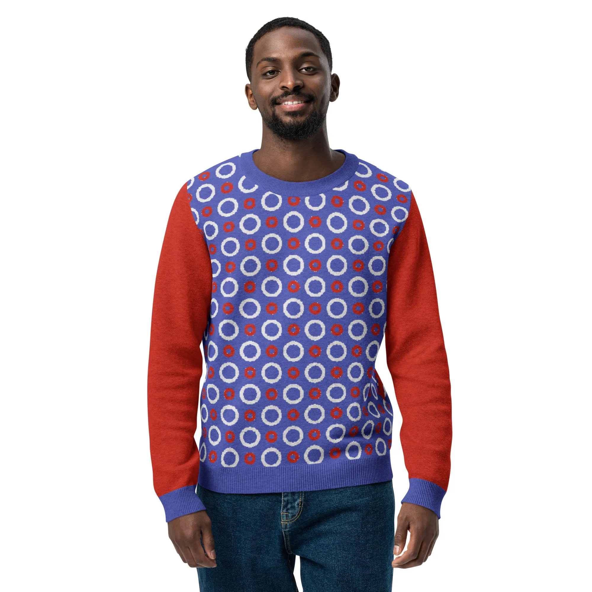Circle Back in Purple Knitted Crewneck Sweater