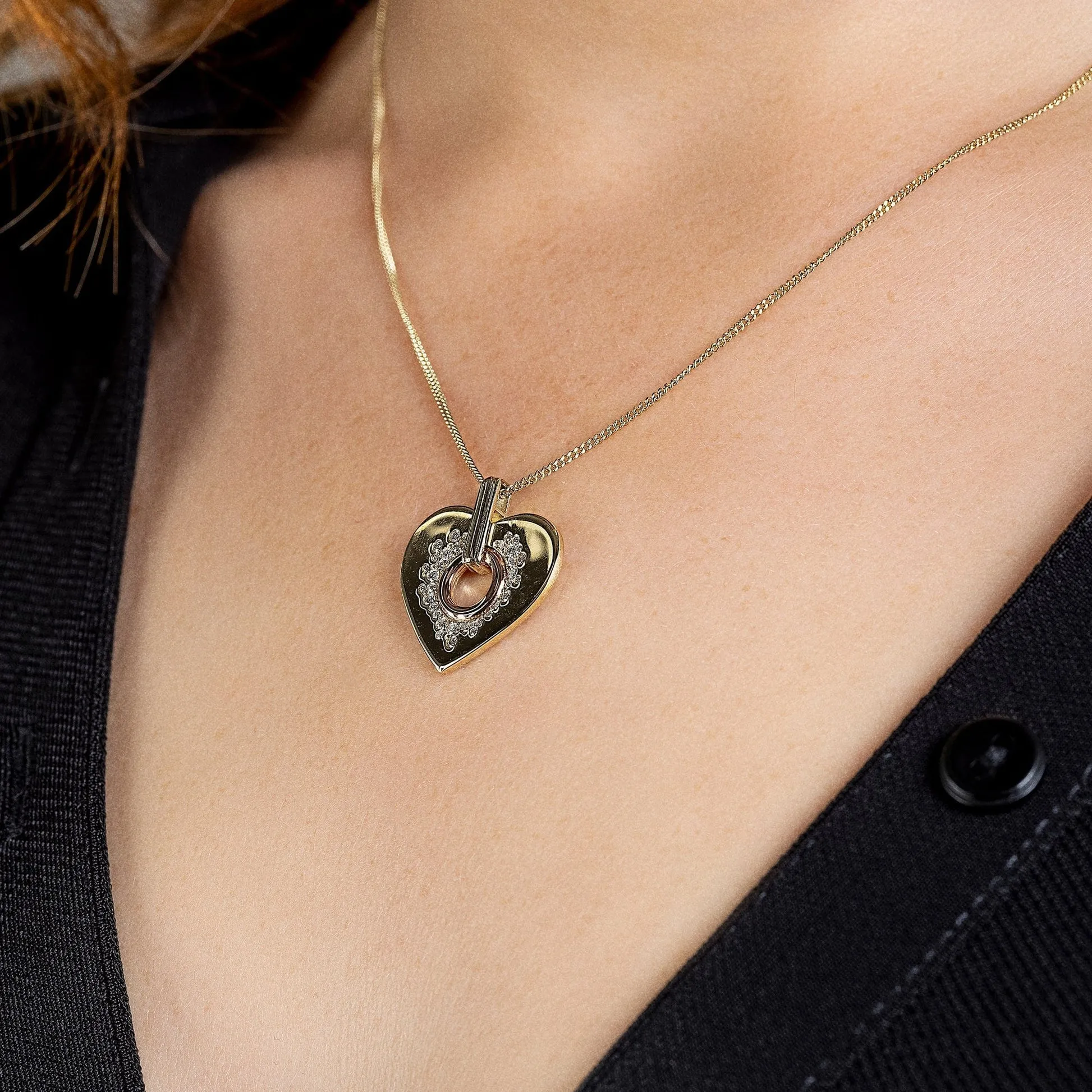 Clogau Cariad Sparkle Gold and Diamond Pendant Necklace