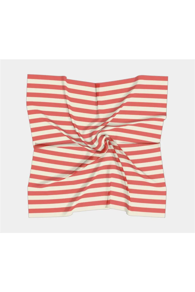 Coral Orange Square Scarf
