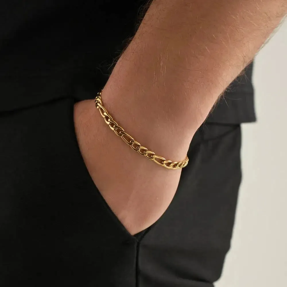 Distrupted Link Gold Chain Bracelet