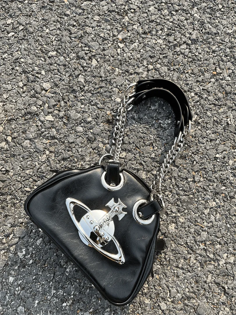 Fashion Women's Single Shoulder Bag with Chain in Punk Style