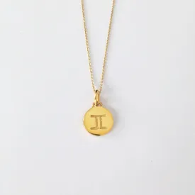 Gemini Necklace, Solid Gold