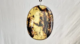 Large Amber Pendant Necklace. 1299
