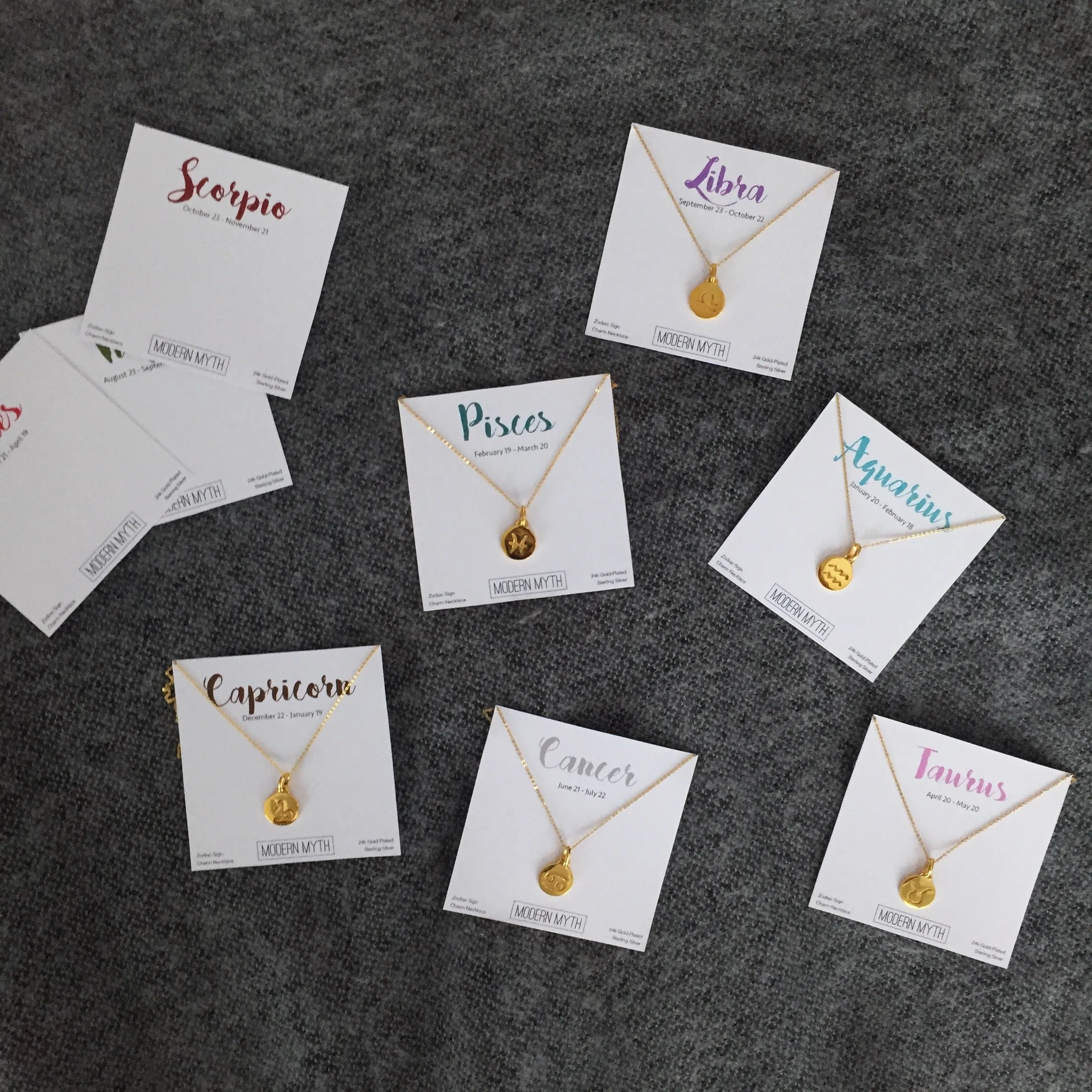 Libra Necklace, Solid Gold