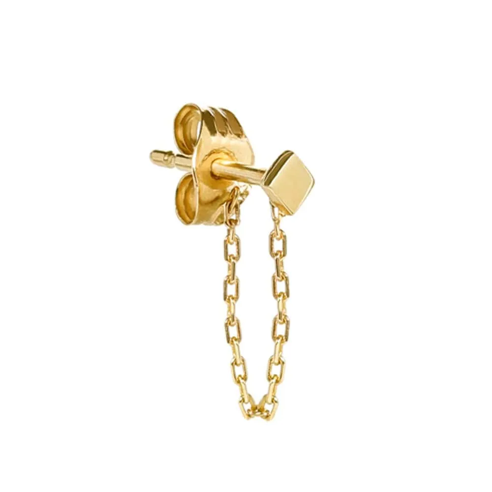 Loop Chain Stud - Single Earring