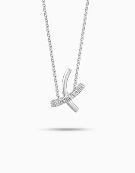 LVC Charmes Curved X Diamond Pendant
