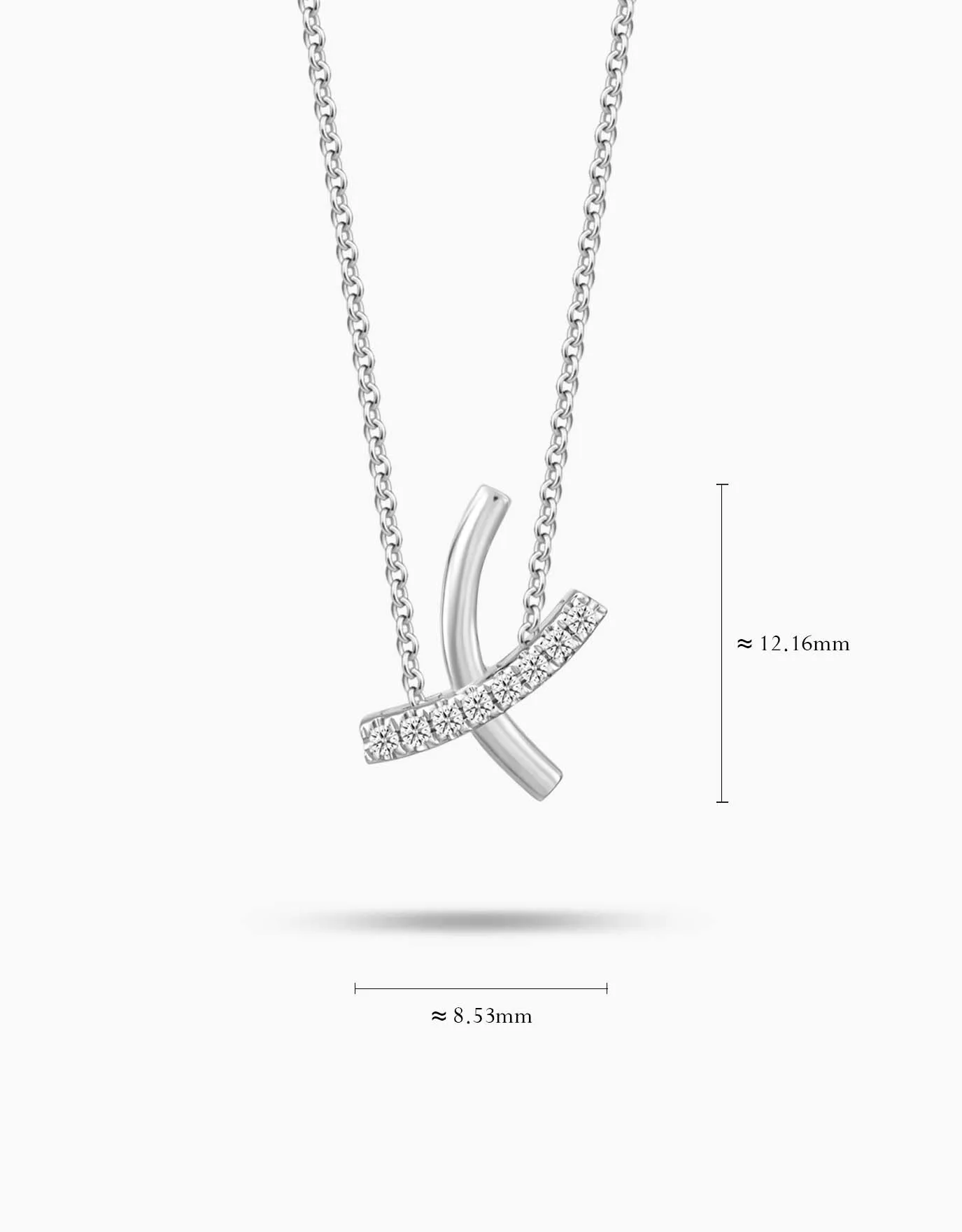 LVC Charmes Curved X Diamond Pendant