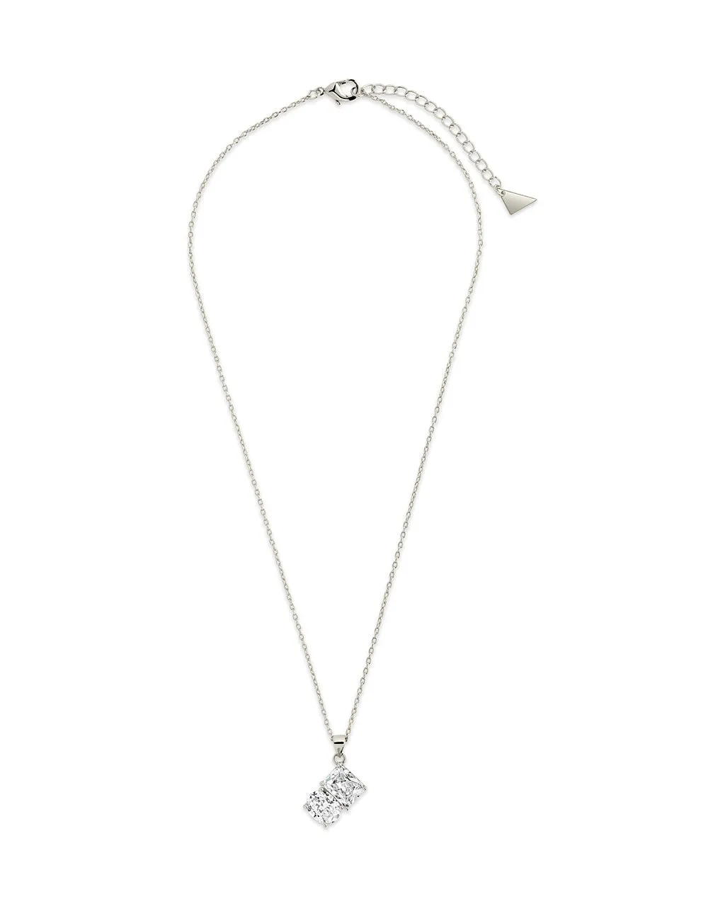 Marla CZ Toi et Moi Pendant Necklace