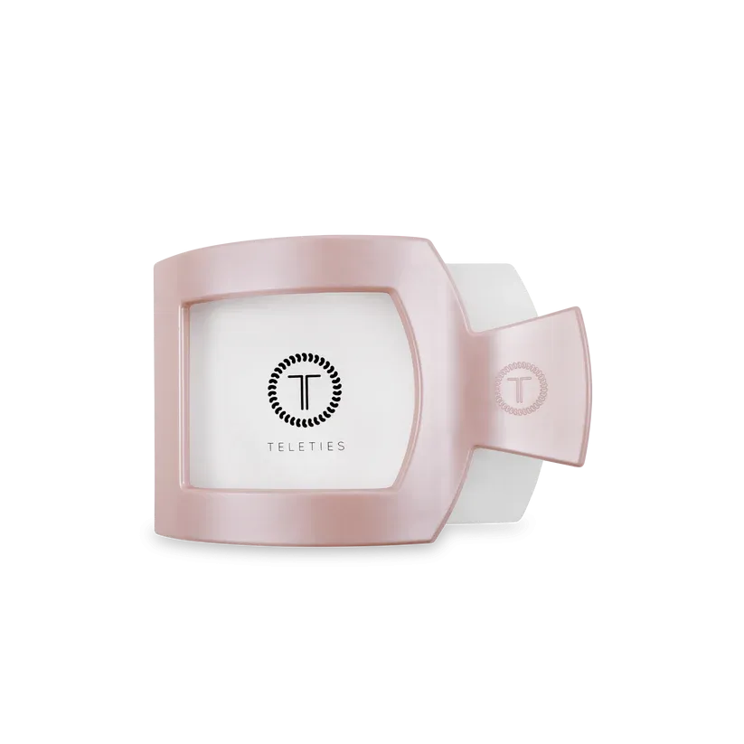 Pearly Pink Medium Flat Square Clip