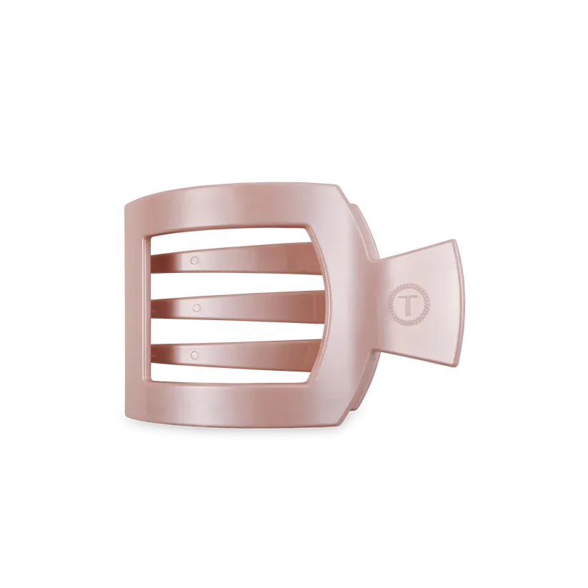 Pearly Pink Medium Flat Square Clip