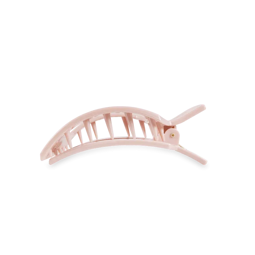 Pearly Pink Medium Flat Square Clip