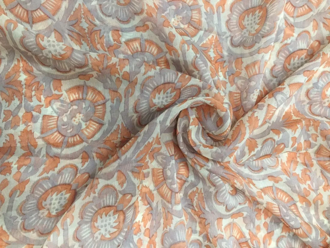 silk chiffon printed 44&quot; wide
