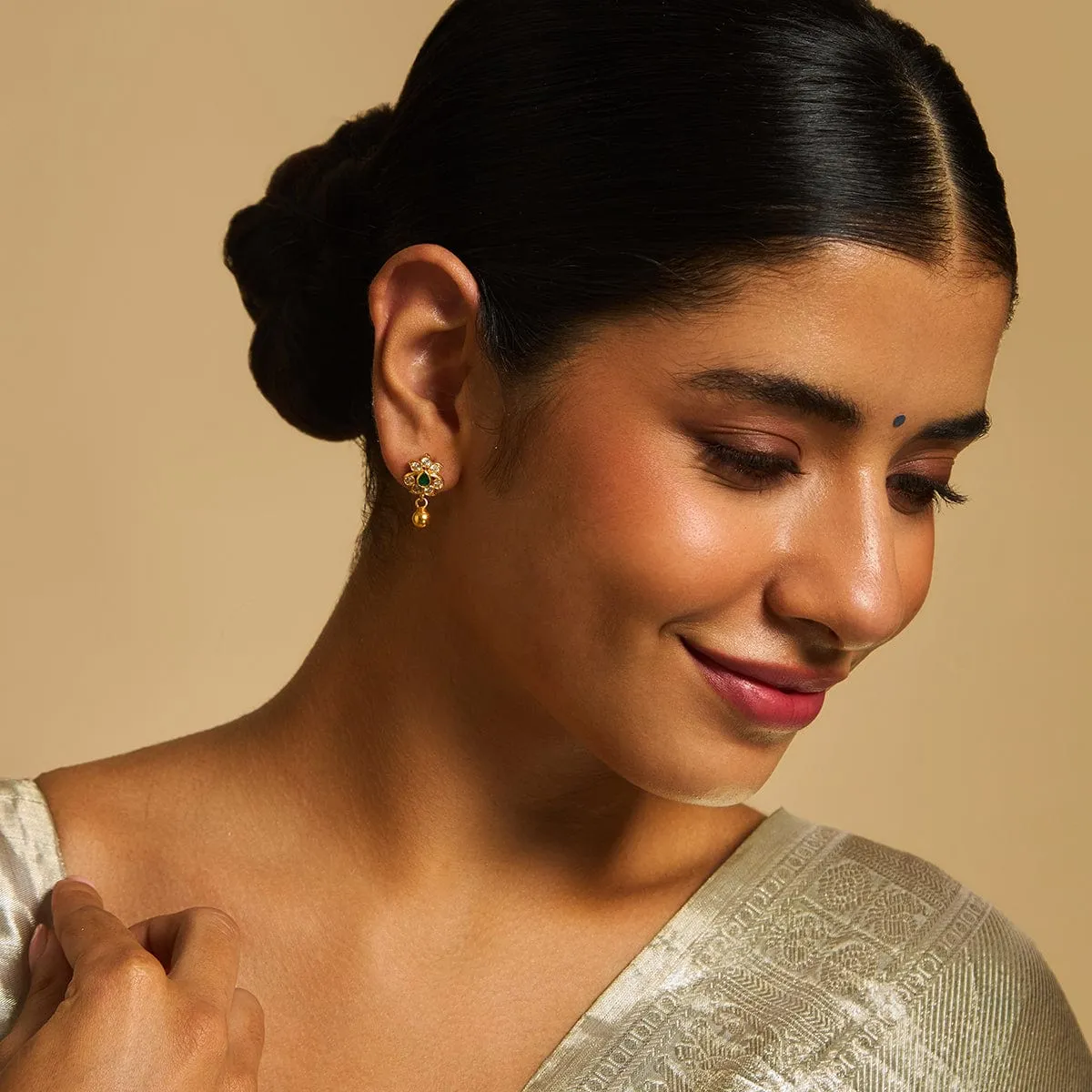 Silver Temple Earring 174074